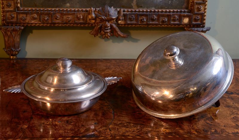 Legumiera e Cupola Scaldavivande in Argento