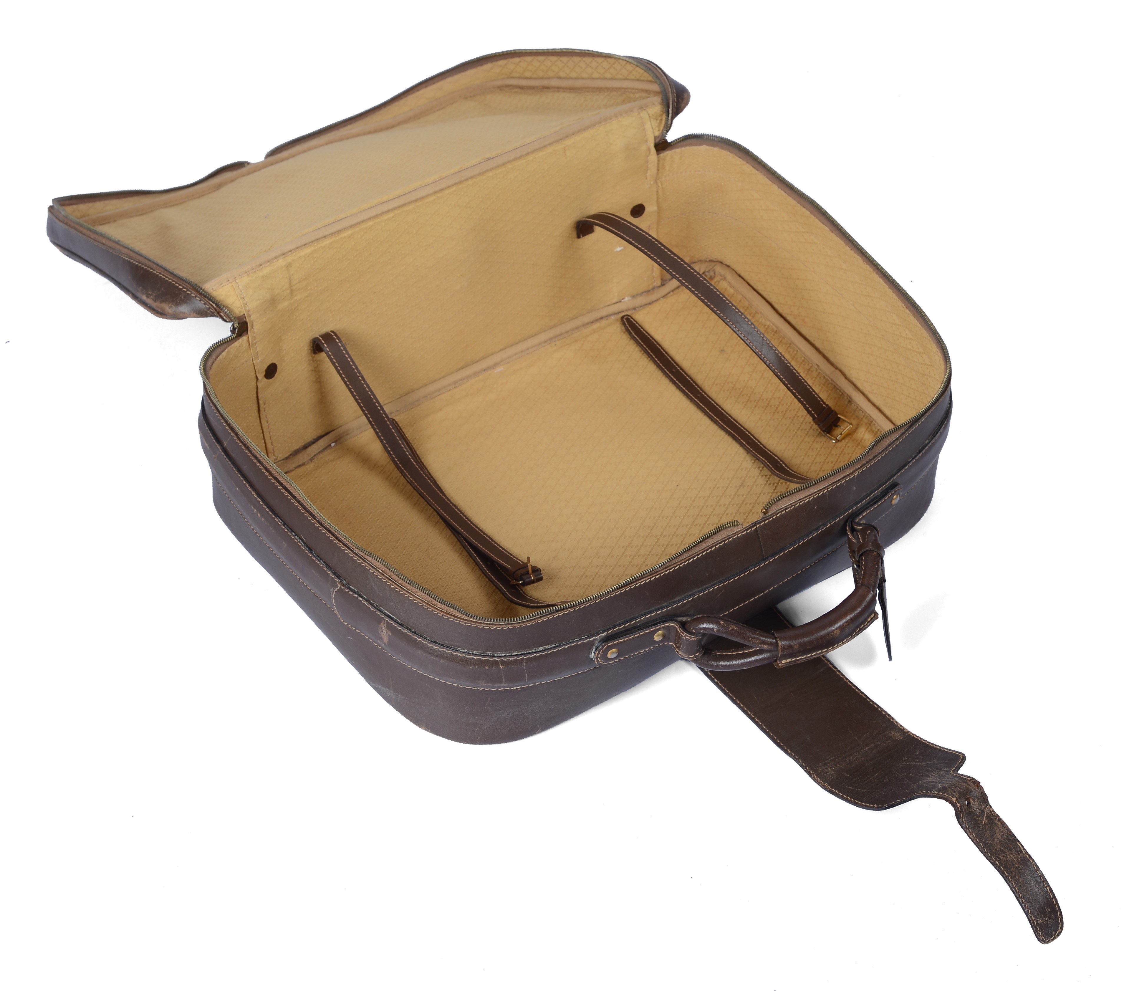 Valigia in pelle marrone