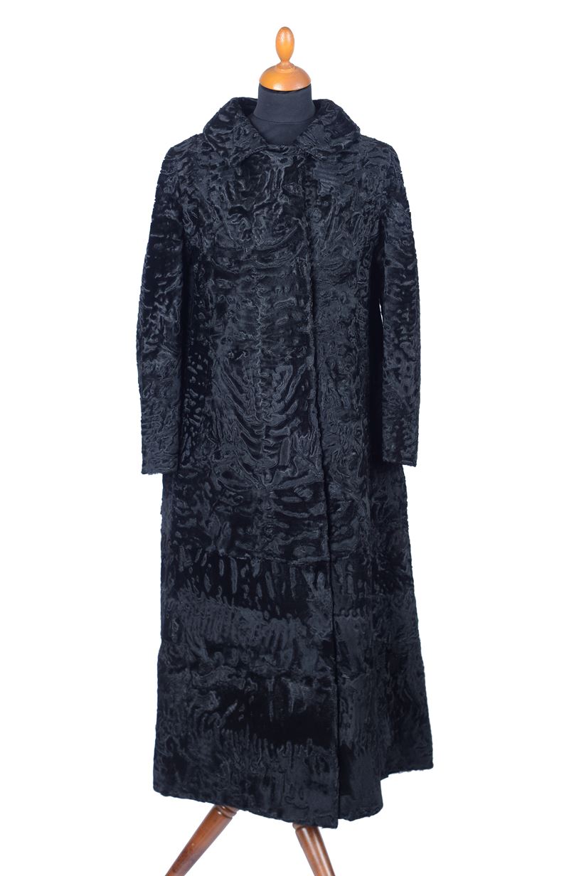 Cappotto in Breitschwanz Nero
