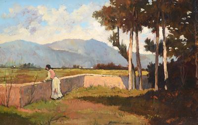 Paesaggio con Contadina