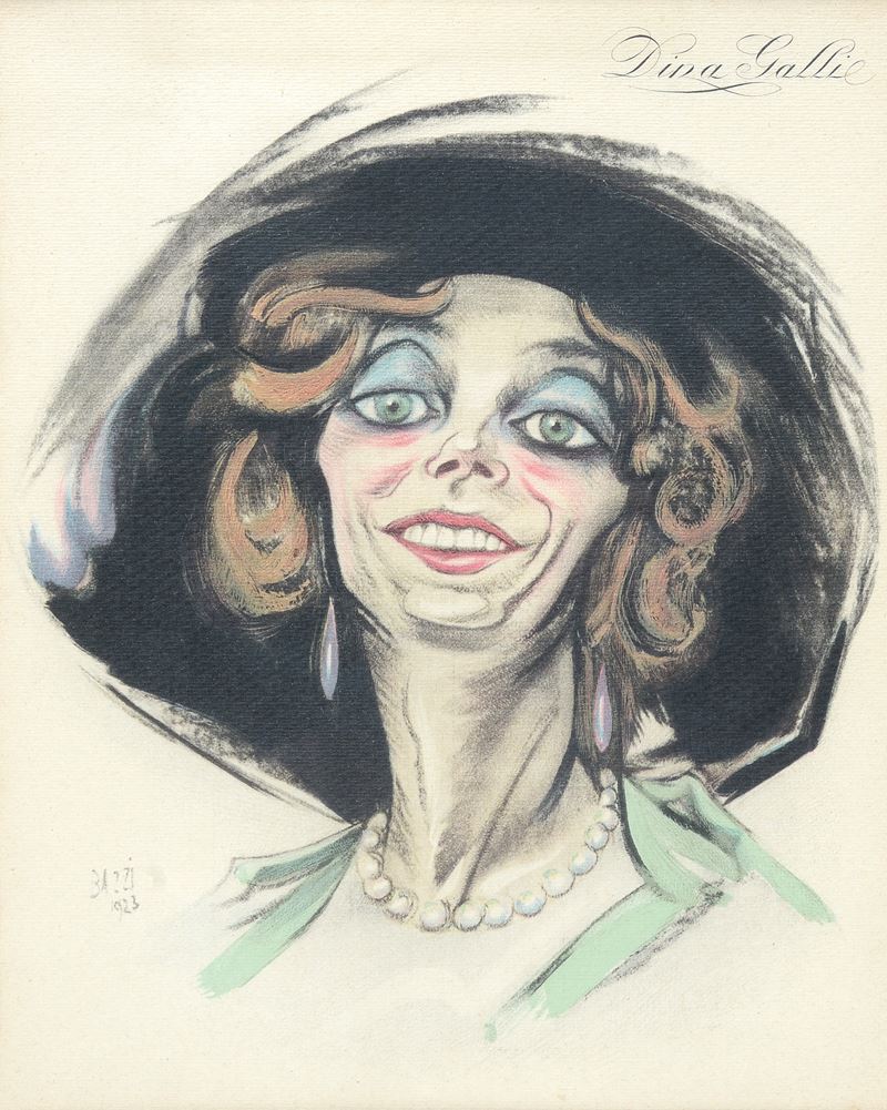 Caricatura di Dina Galli