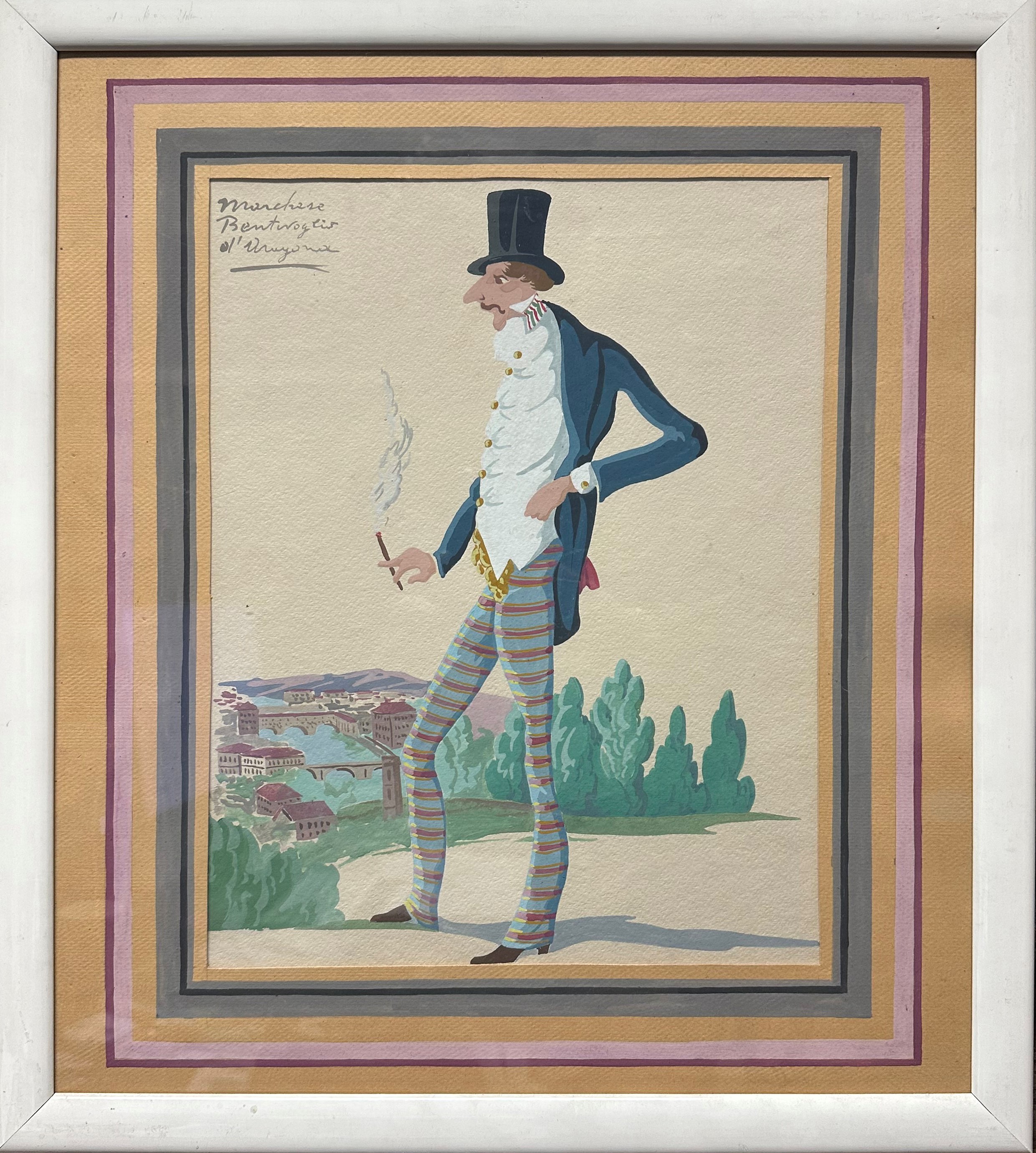 Caricatura del Marchese Bentivoglio D'aragona