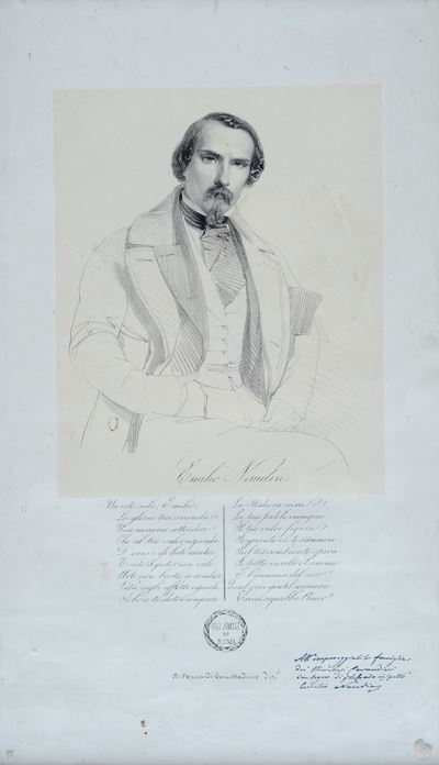 Ritratto del Tenore Fiorentino Emilio Nandini
