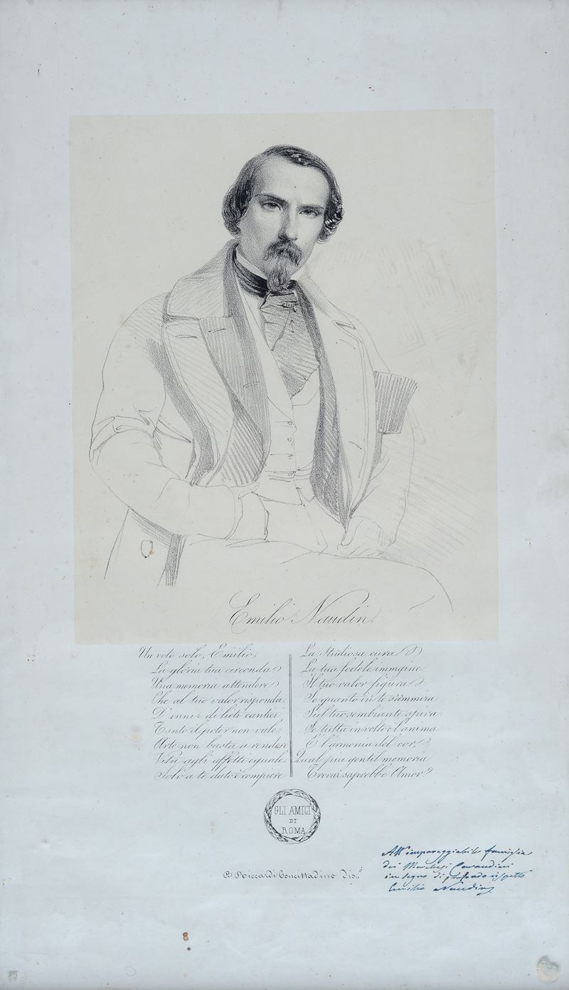Ritratto del Tenore Fiorentino Emilio Nandini