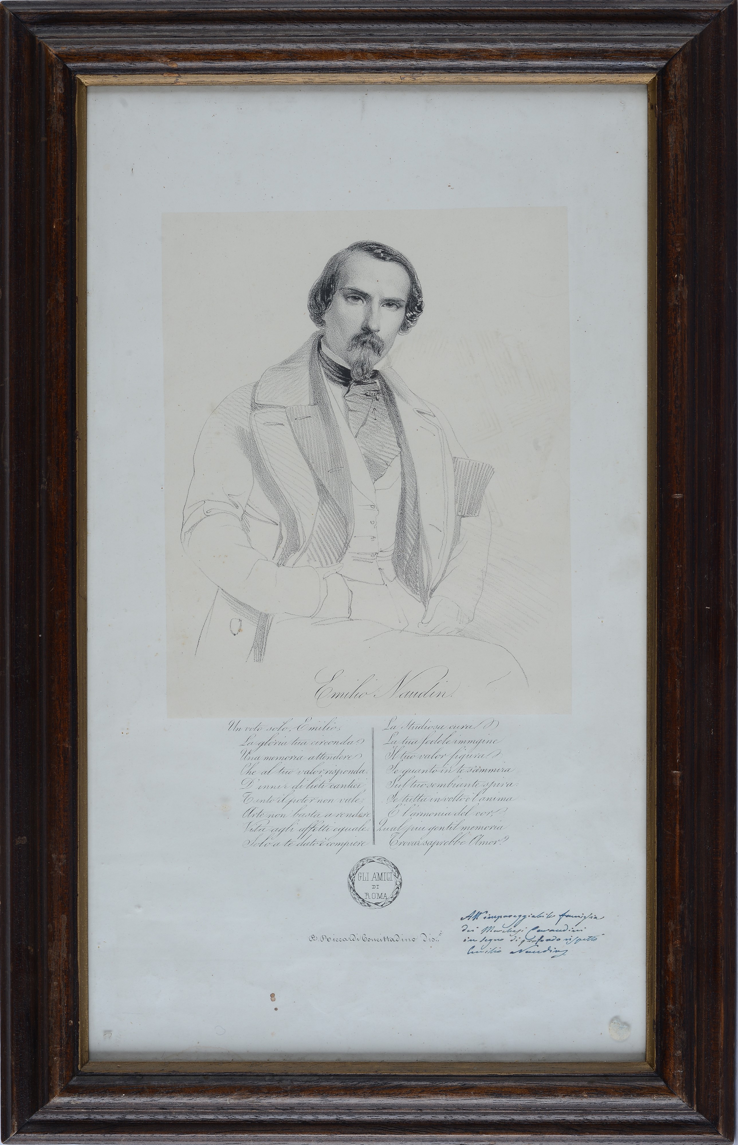 Ritratto del Tenore Fiorentino Emilio Nandini