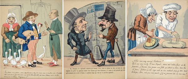 Gustave Frison - Tre vignette satiriche
