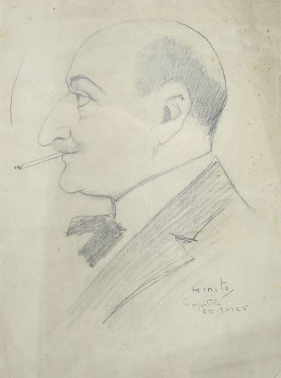 Caricatura di Uomo che Fuma