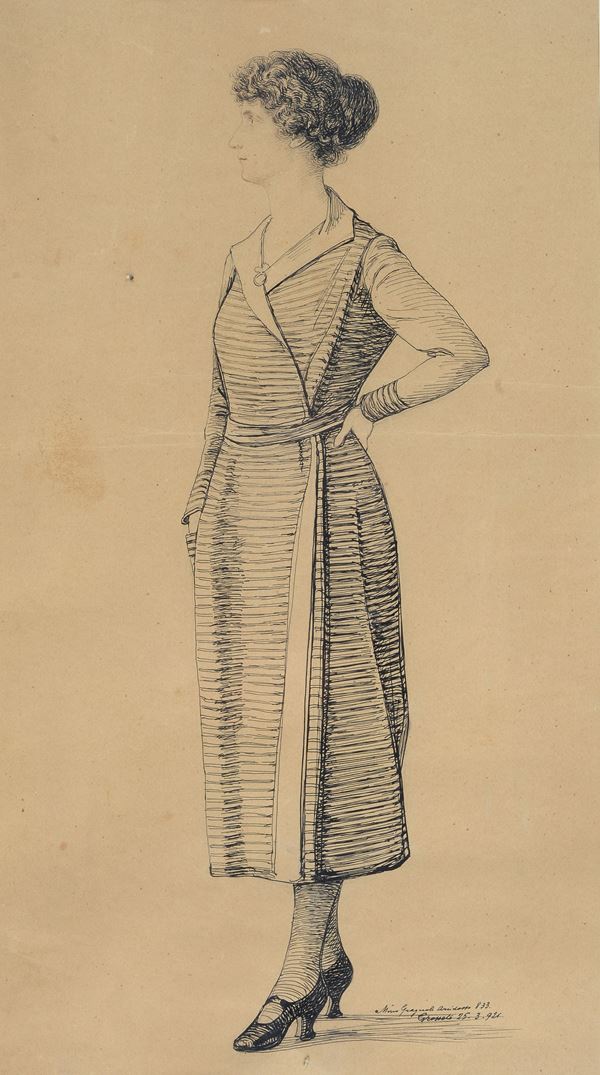Mino Gragnoli - Ritratto di signora elegante 
