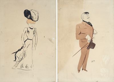 Caricature di Signori Eleganti