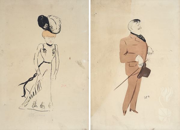 Georges  Goursat SEM - Caricature di signori eleganti