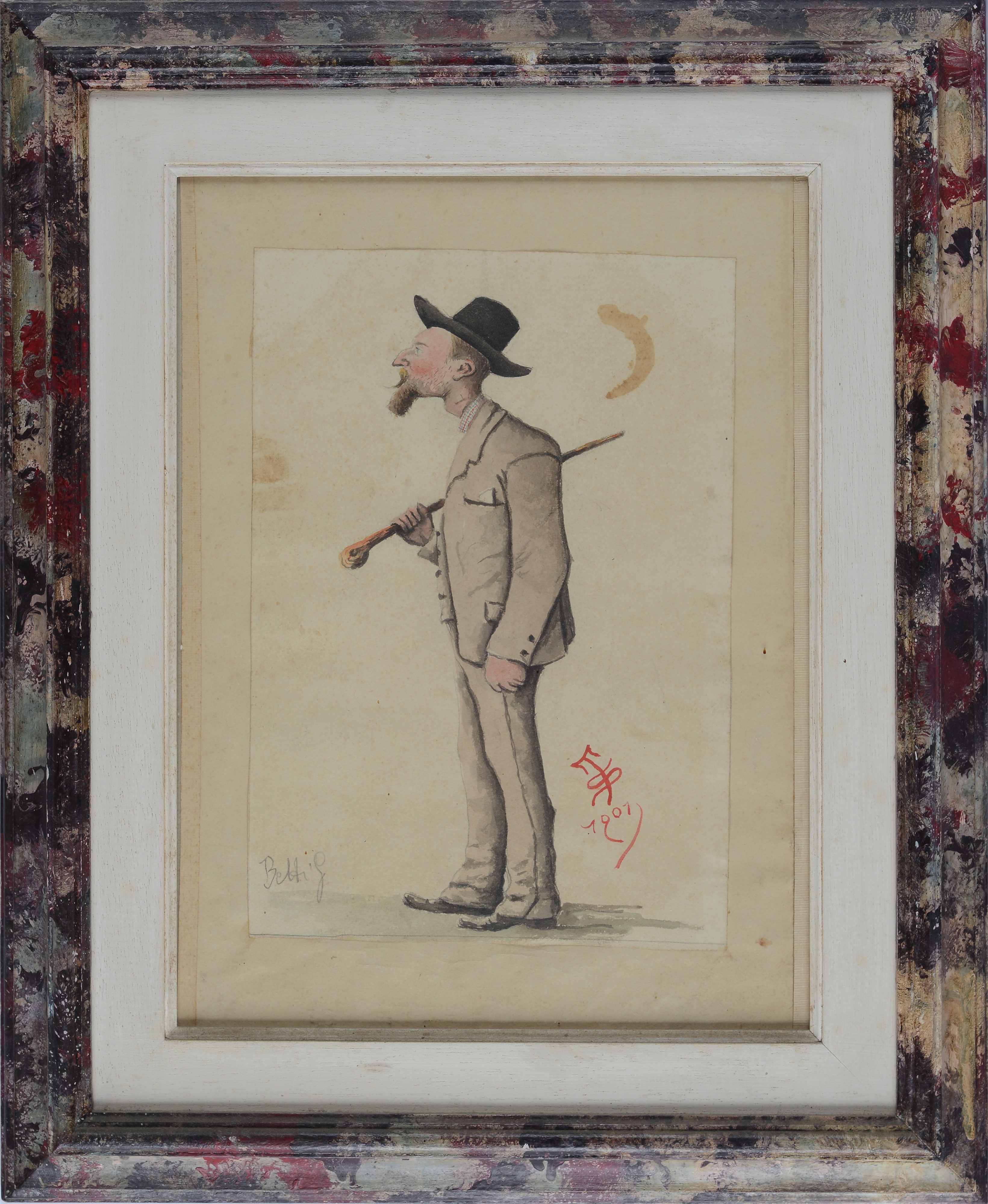 Caricatura Raffigurante Telemaco Signorini