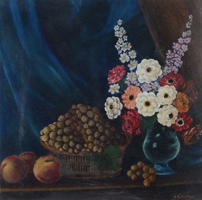 Natura Morta con Frutta e Fiori