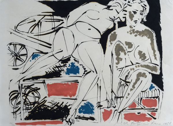 Pericle Fazzini : Figure  (1958)  - Litografia  - Asta GRAFICA ED EDIZIONI - Pananti Online