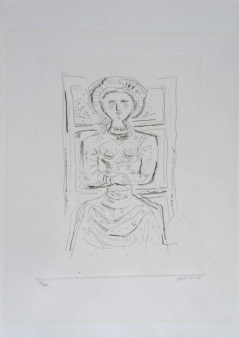 Massimo Campigli - Donna Seduta