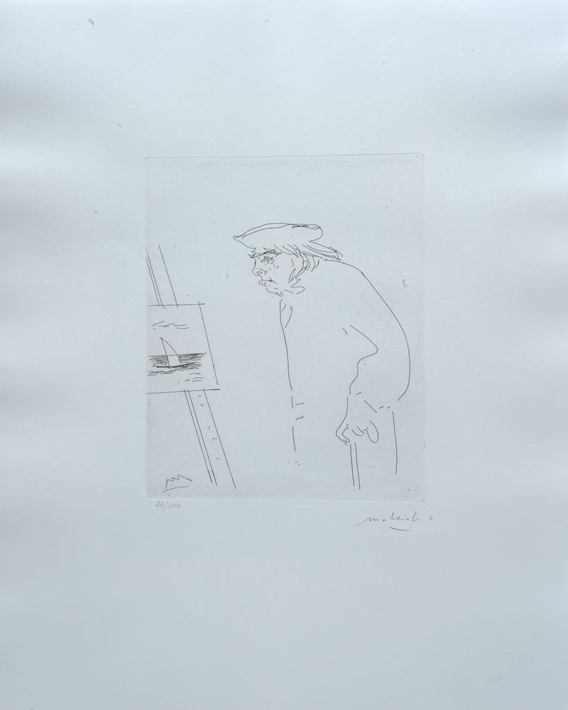 Carlo Mattioli - Ritratto di Carrà