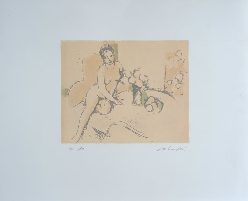 Aldo Salvadori - Donna con Vaso di Fiori