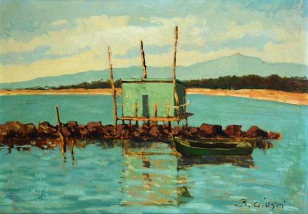 Gino Giusti - Capanno sul lago