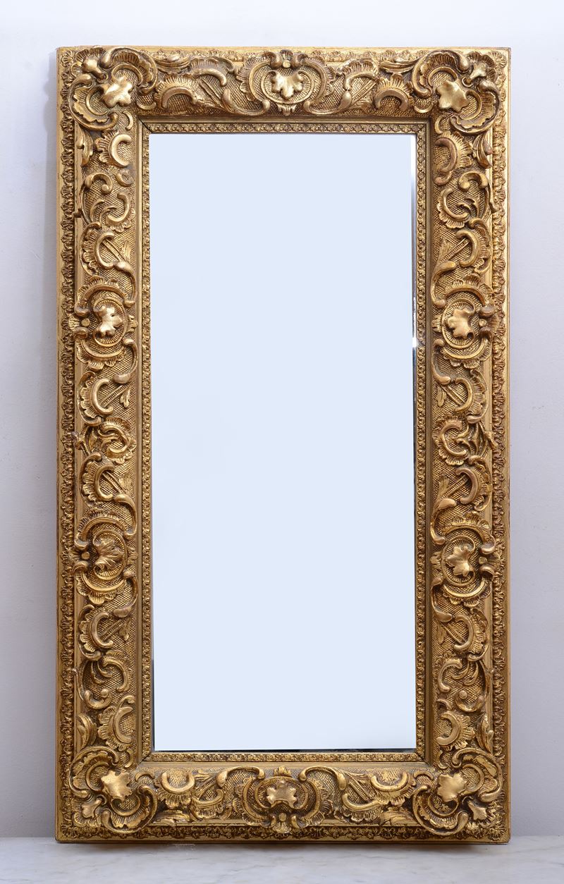 Specchiera in Legno e Pastiglia Dorata