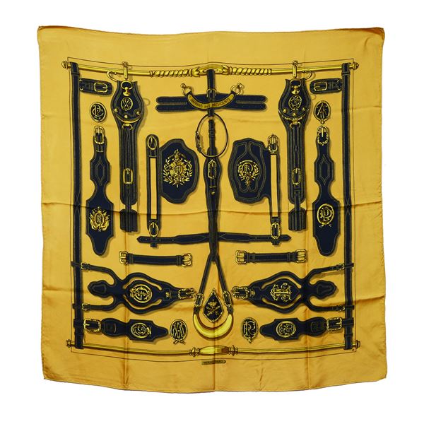 HERM&#200;S - Foulard in seta “Harnais des Président”