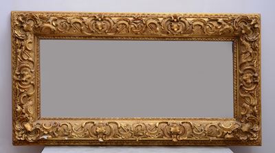 Specchiera con Cornice in Legno e Pastiglia, Alcuni Difetti, XX Secolo, CM 56x104
