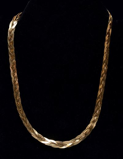 Collana in Oro Giallo Intrecciata