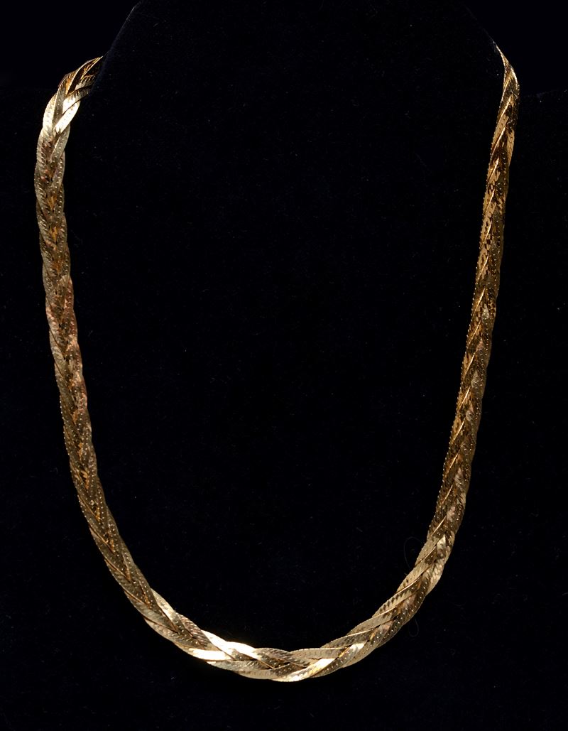 Collana in Oro Giallo Intrecciata