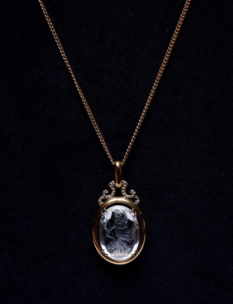 Collana con Pendente in Oro Giallo