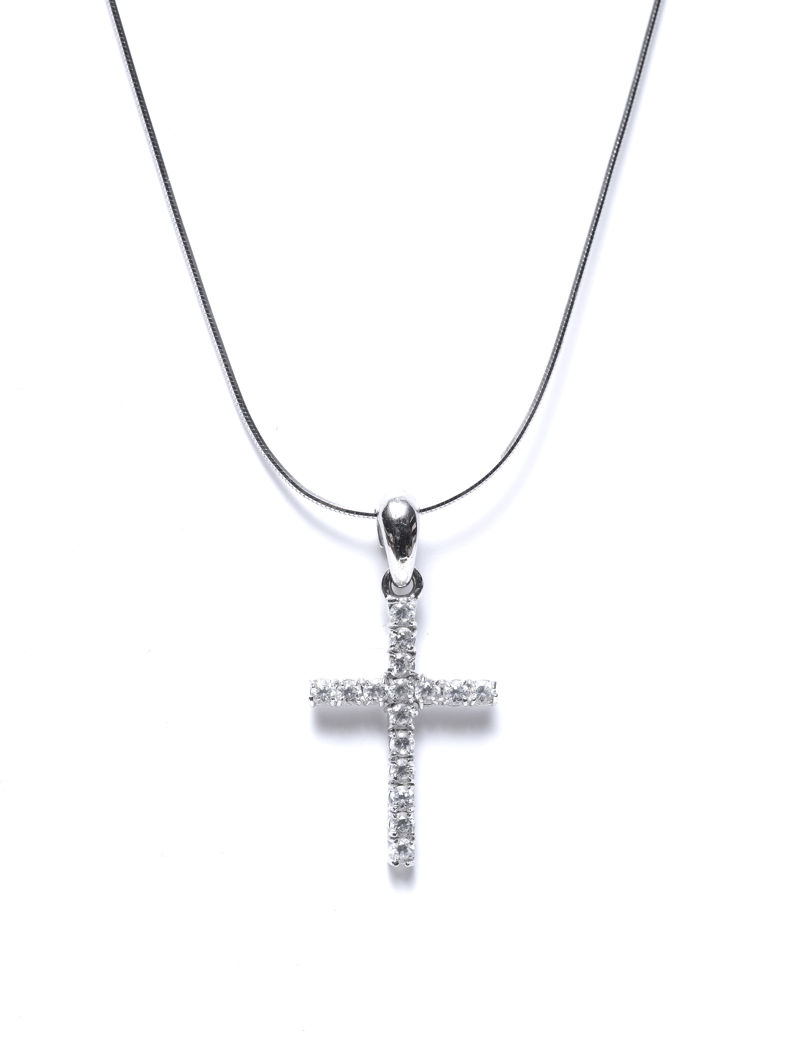 Collana in Oro Bianco con Croce