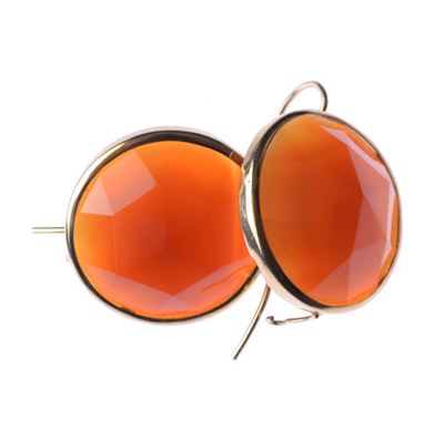 Orecchini a Monachella con Quarzo Arancione