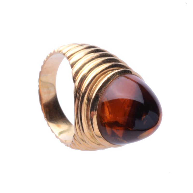 Anello con Quarzo Fumé