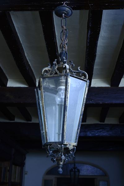 Lampadario in Metallo Brunito