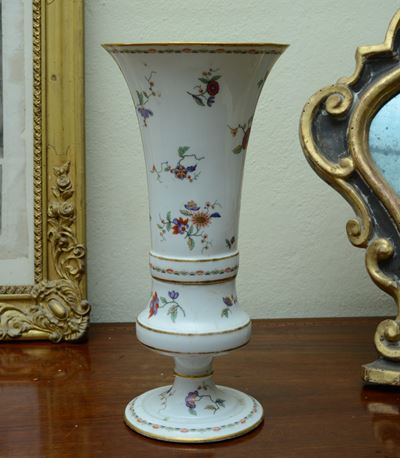 Vaso in Porcellana Policroma, Richard Ginori Pittoria di Doccia