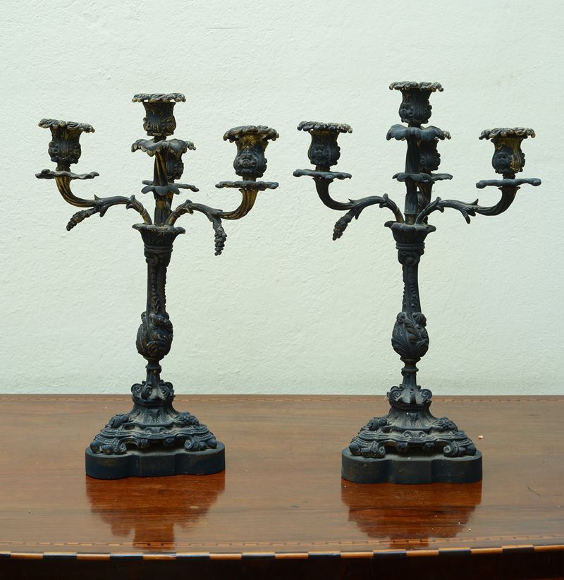 Coppia di candelabri