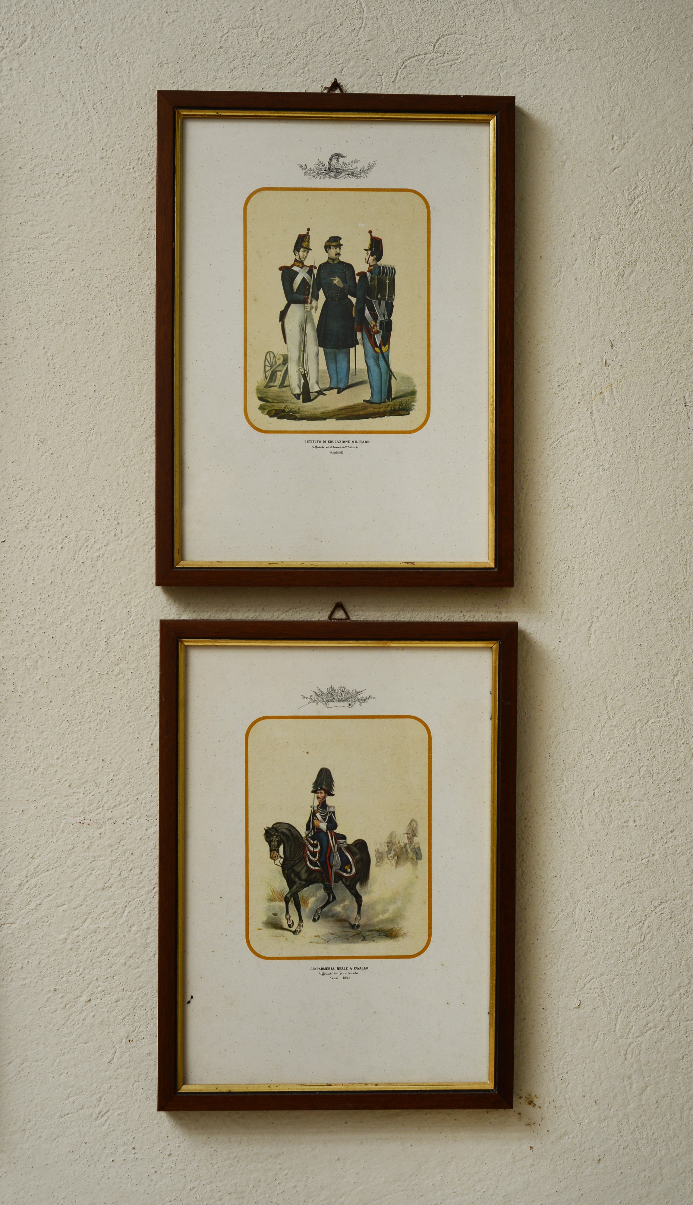 Serie di dieci piccole stampe a tema cavalleresco