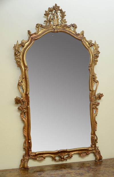 Caminiera in Legno Intagliato e Dorato