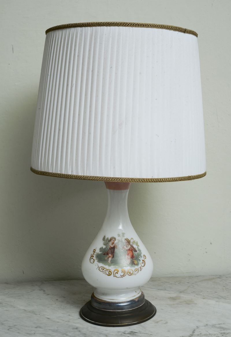 Lampada da Tavolo in Vetro Lattimo