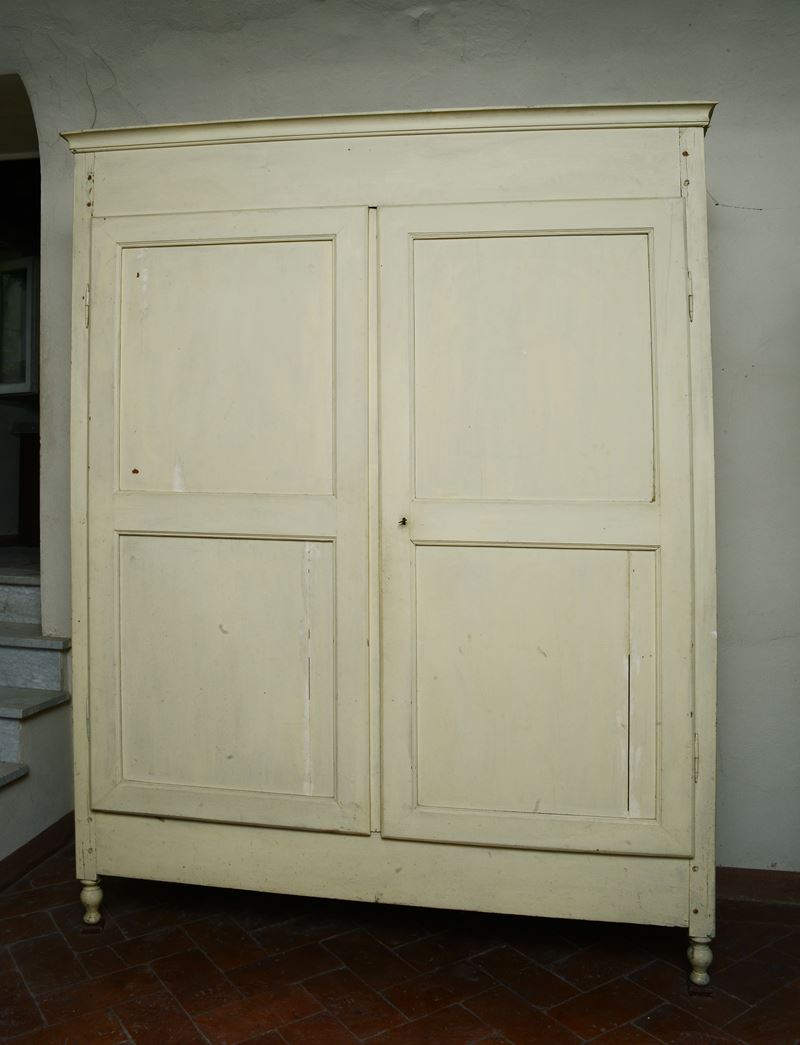 Armadio Guardaroba in Legno Laccato Bianco