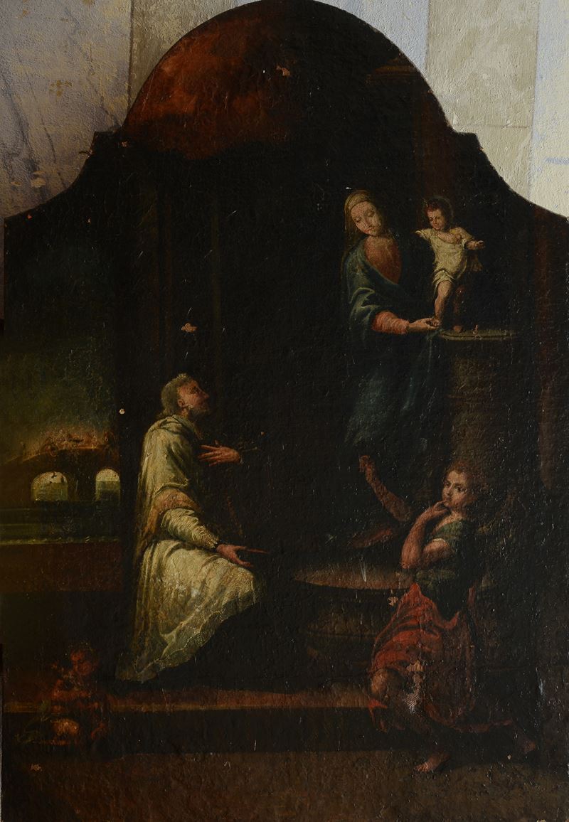 Apparizione della Vergine con Bambino a un Santo