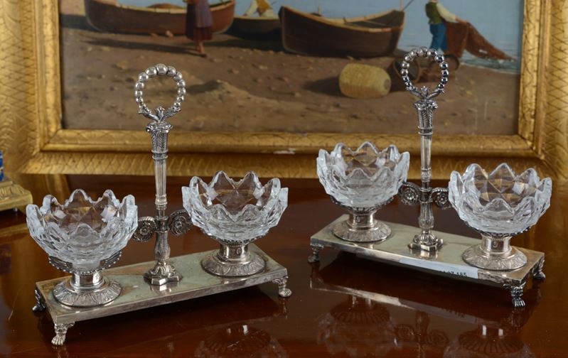 Coppia di Saliere in Argento