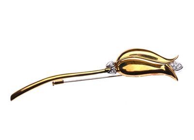 Spilla in Oro Giallo e Diamanti