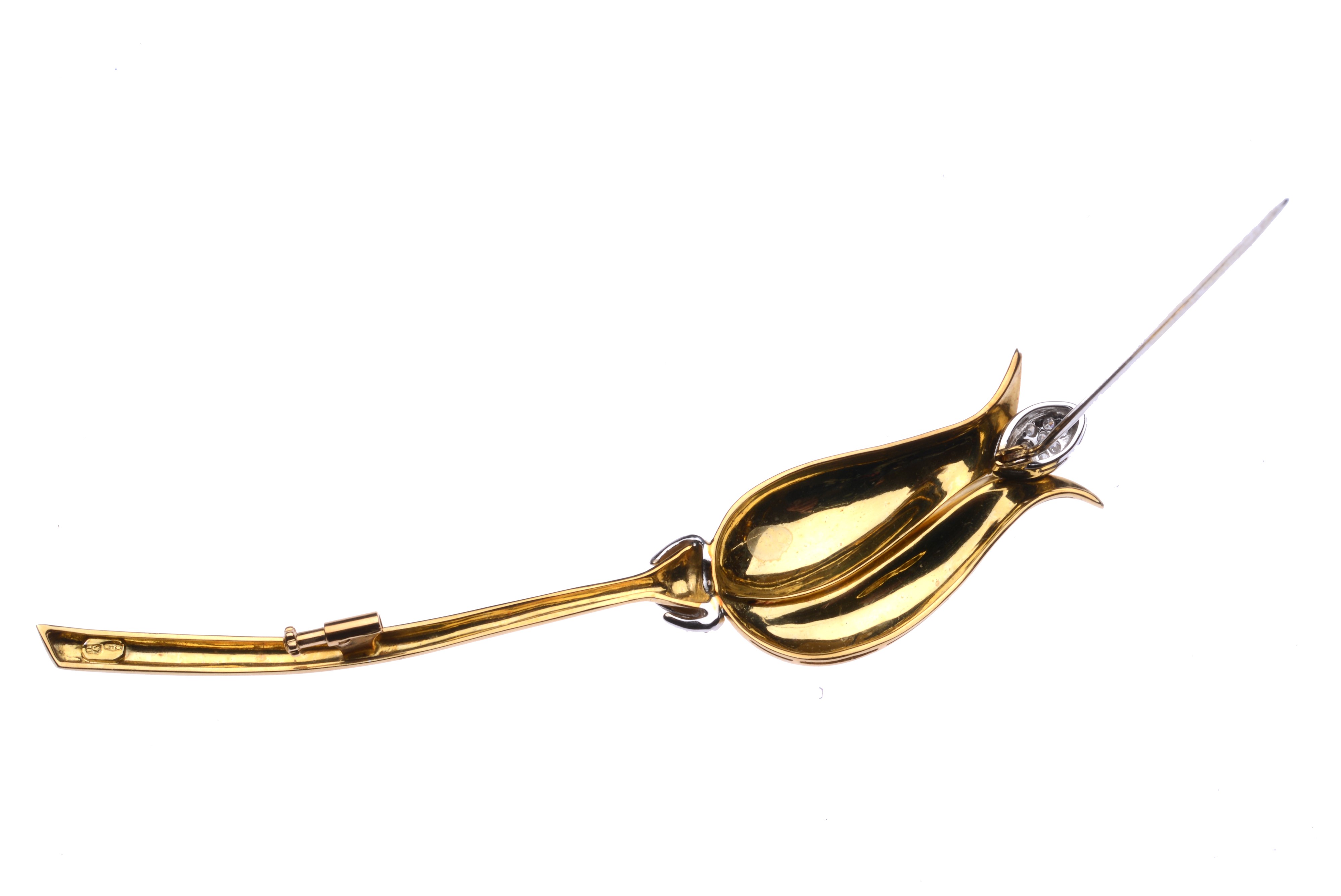 Spilla in Oro Giallo e Diamanti