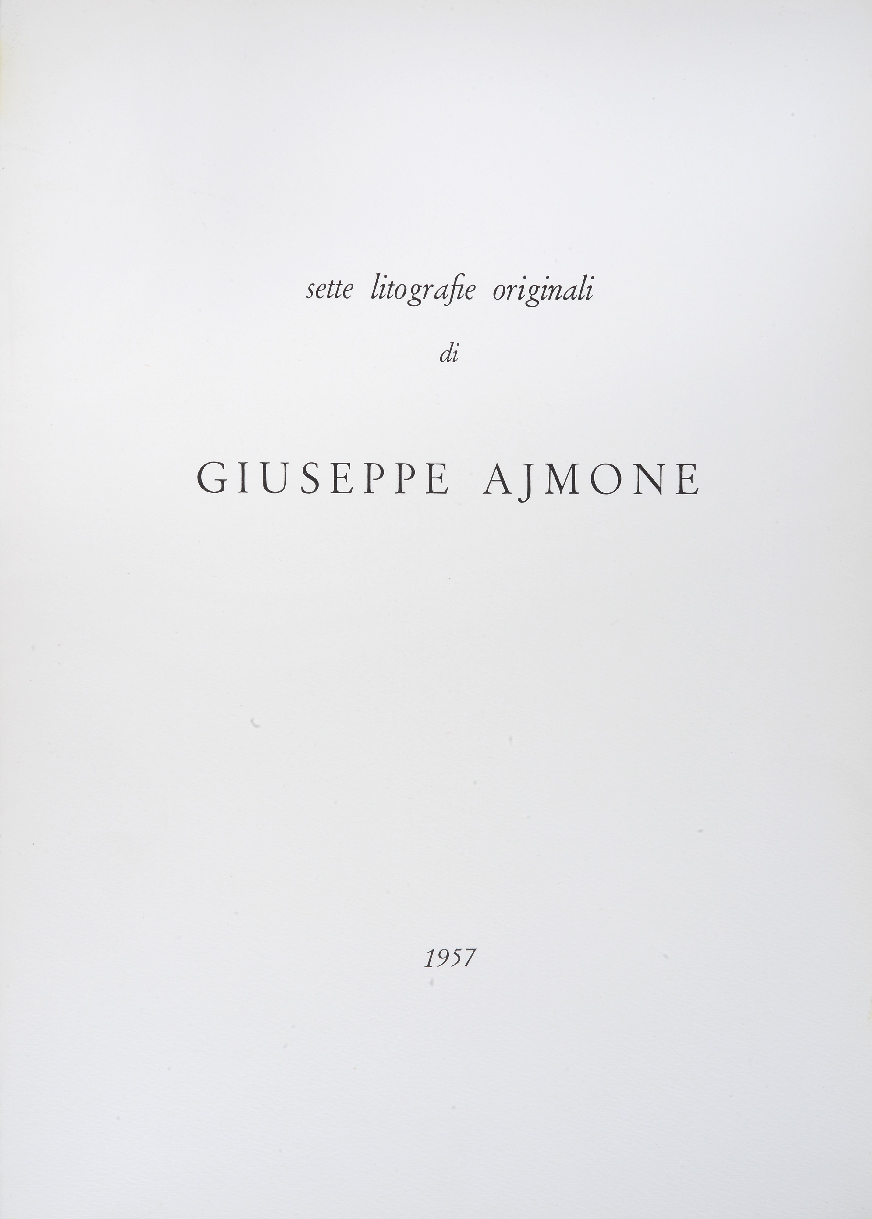Giuseppe Ajmone - Cartella Contenente Sette Litografie