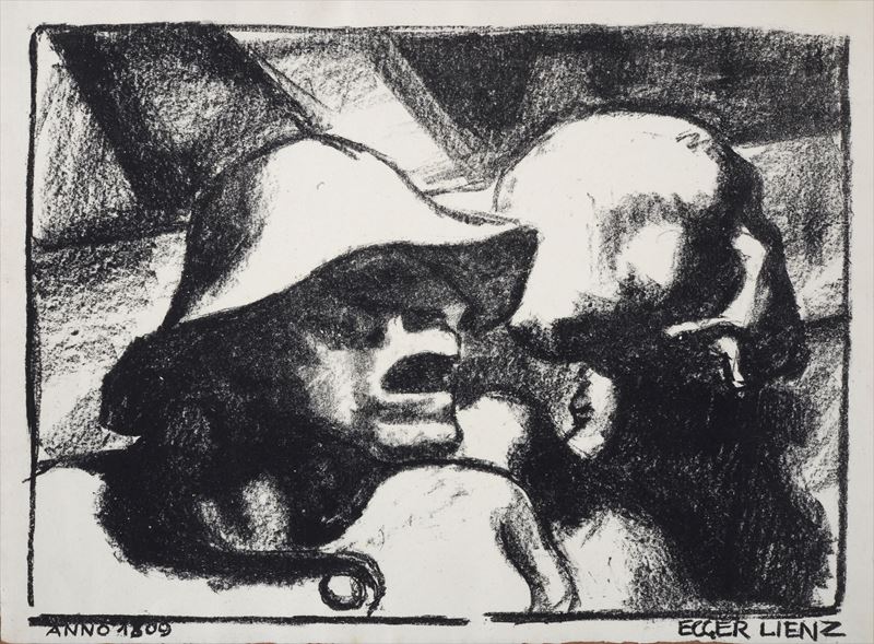 Albin Egger-lienz - Contadino con Teschio nel 1809