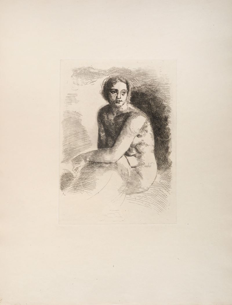 Achille Funi - Nudo di Ragazza