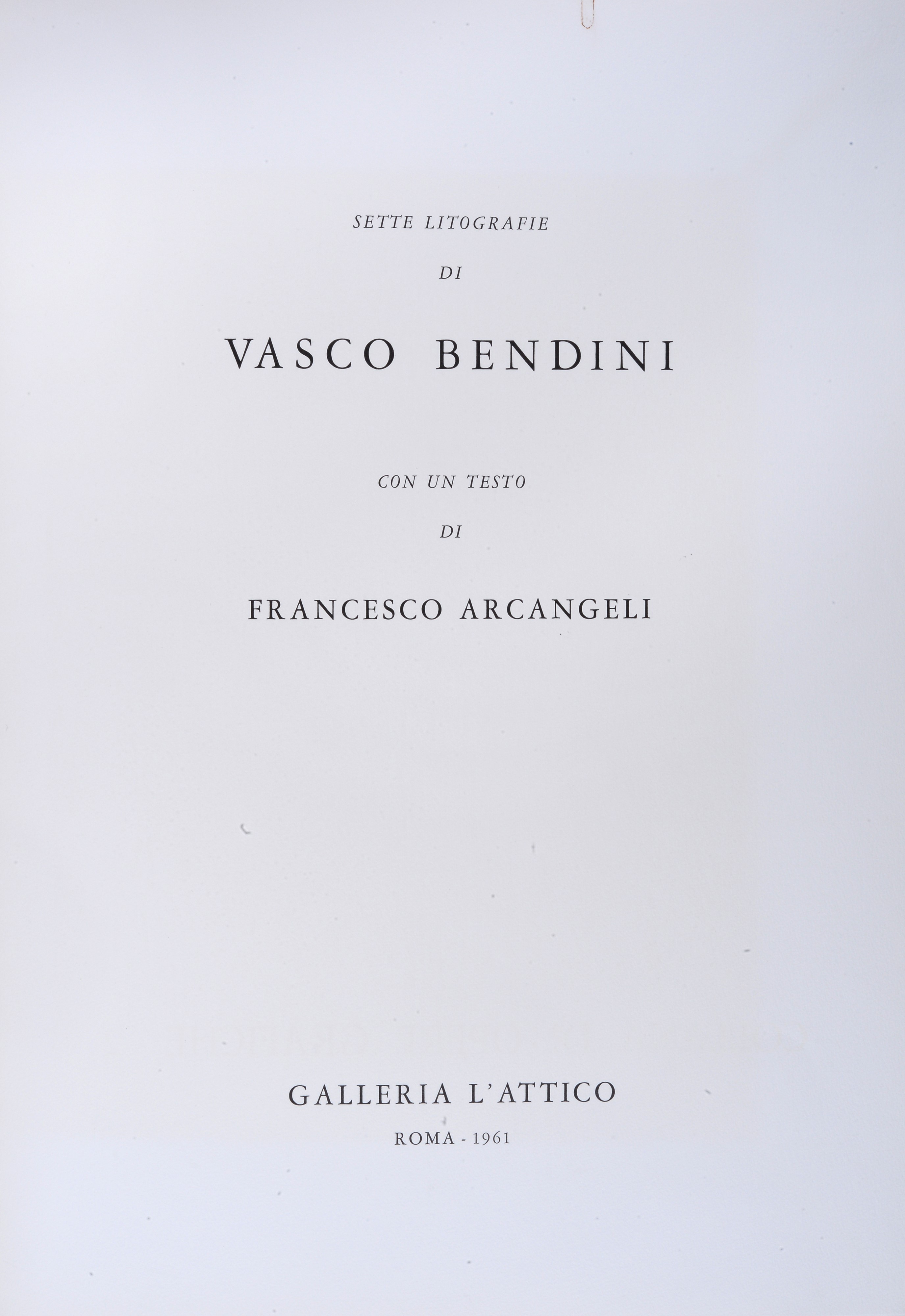 Vasco Bendini - Cartella di Sette Litografie