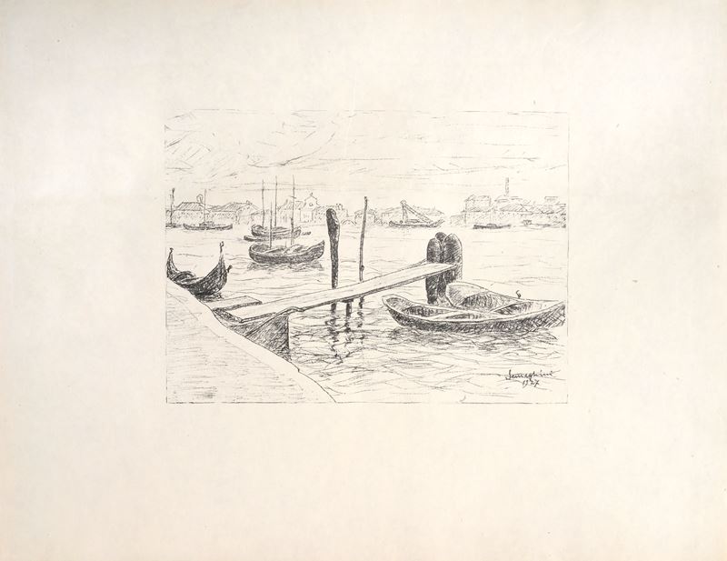 Pio Semeghini - Barche in Porto