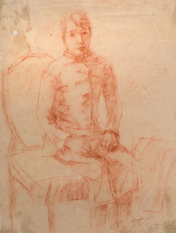 Pio Semeghini - Ritratto di giovane seduto