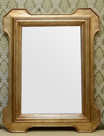 Specchiera in Legno Intagliato e Dorato