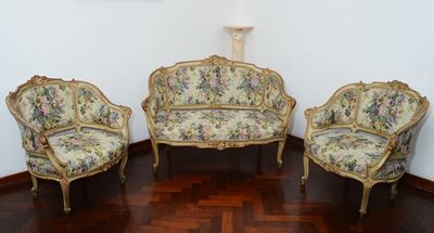 Finimento da Salotto in Legno Intagliato e Dorato