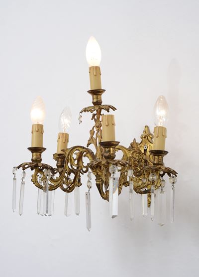 Coppia di Appliques in Bronzo Dorato